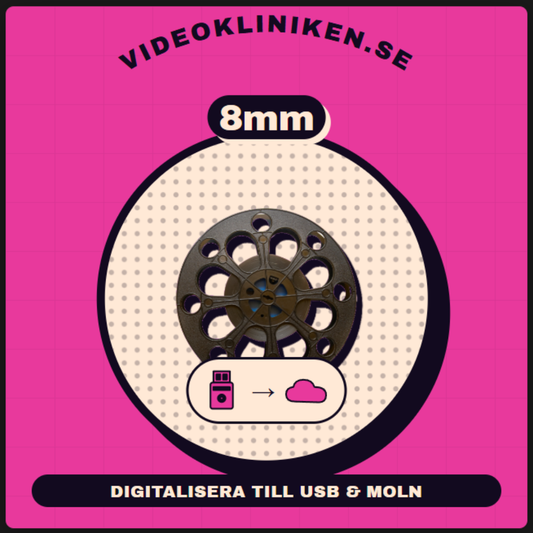 8mm smalfilm og Super 8-film til USB - 40 kr. pr. færdigt minut 